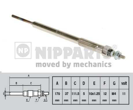 Bujie incandescenta J5712015 NIPPARTS