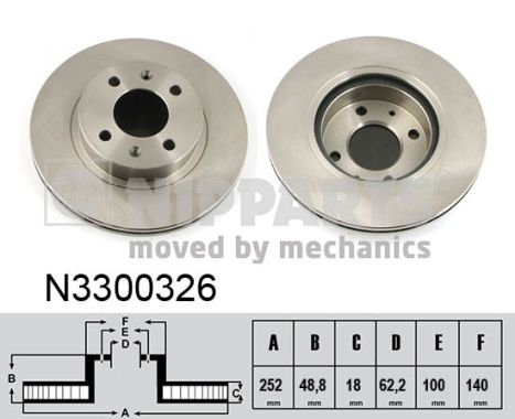 Disc frana N3300326 NIPPARTS