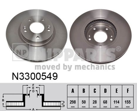 Disc frana N3300549 NIPPARTS