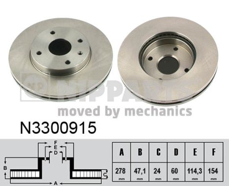 Disc frana N3300915 NIPPARTS