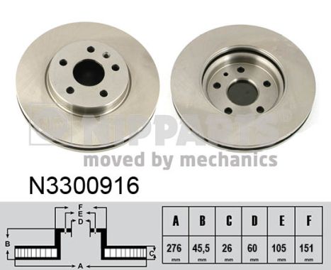 Disc frana N3300916 NIPPARTS