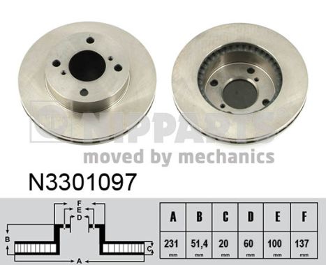 Disc frana N3301097 NIPPARTS