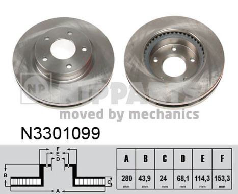 Disc frana N3301099 NIPPARTS