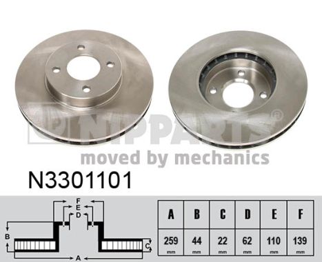 Disc frana N3301101 NIPPARTS