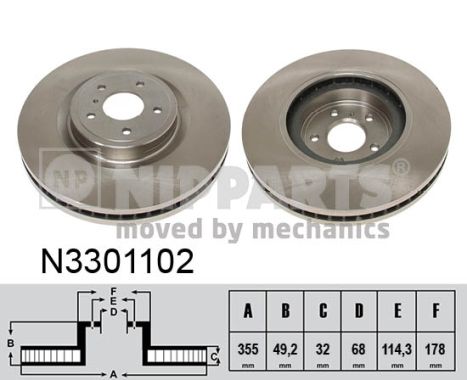 Disc frana N3301102 NIPPARTS