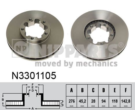 Disc frana N3301105 NIPPARTS