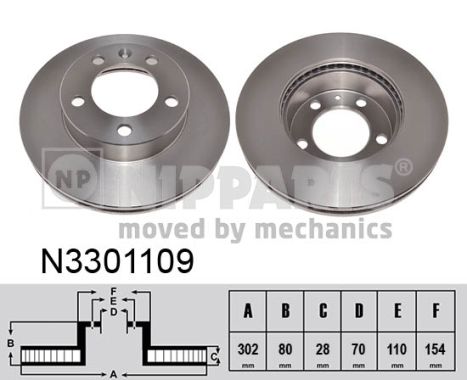 Disc frana N3301109 NIPPARTS