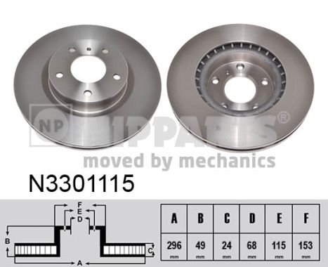 Disc frana N3301115 NIPPARTS