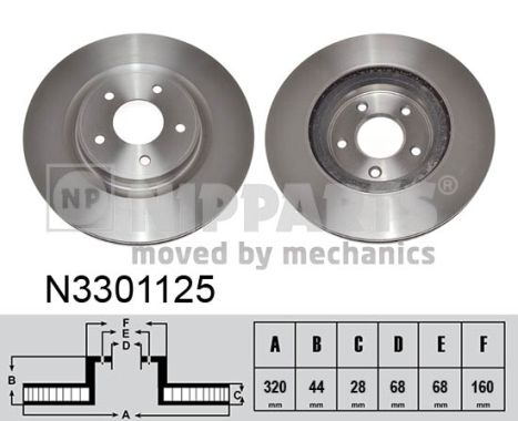 Disc frana N3301125 NIPPARTS