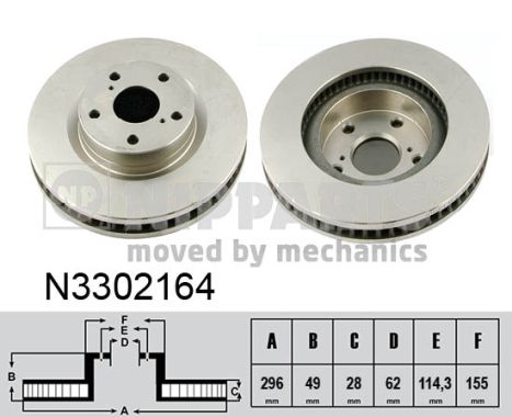 Disc frana N3302164 NIPPARTS