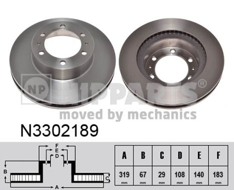 Disc frana N3302189 NIPPARTS