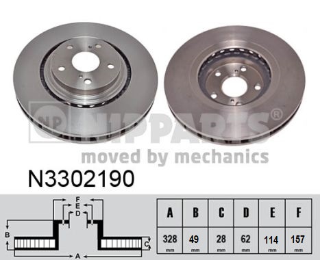 Disc frana N3302190 NIPPARTS