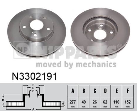 Disc frana N3302191 NIPPARTS