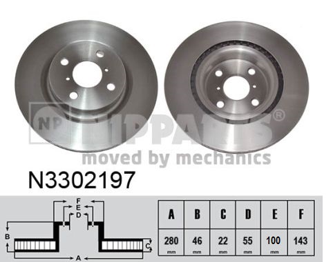 Disc frana N3302197 NIPPARTS