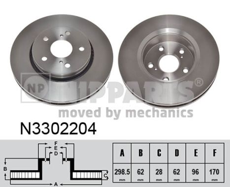 Disc frana N3302204 NIPPARTS