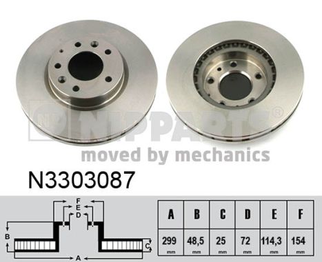 Disc frana N3303087 NIPPARTS