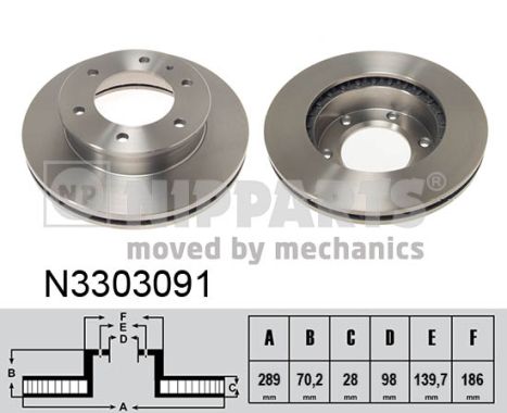 Disc frana N3303091 NIPPARTS