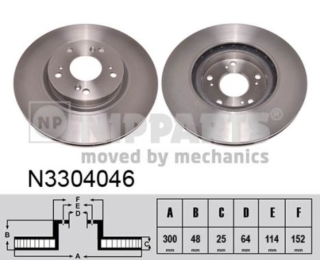 Disc frana N3304046 NIPPARTS