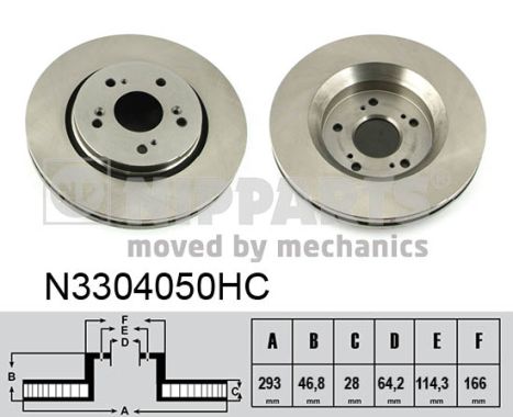 Disc frana N3304050HC NIPPARTS