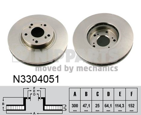 Disc frana N3304051 NIPPARTS