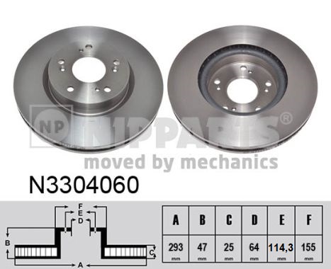 Disc frana N3304060 NIPPARTS