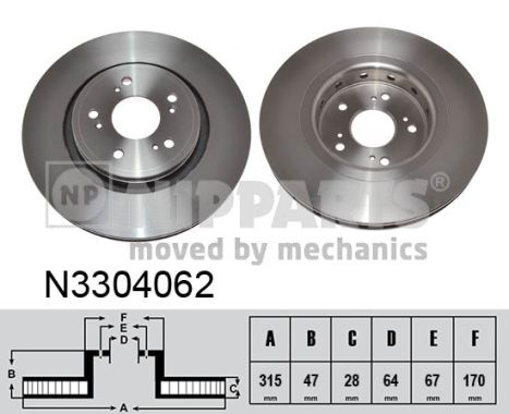 Disc frana N3304062 NIPPARTS