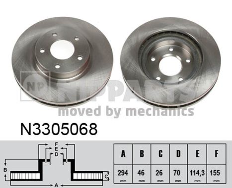 Disc frana N3305068 NIPPARTS