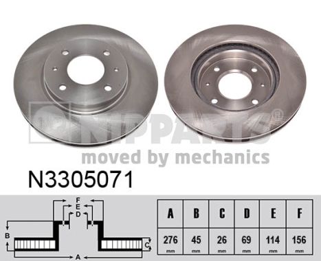 Disc frana N3305071 NIPPARTS