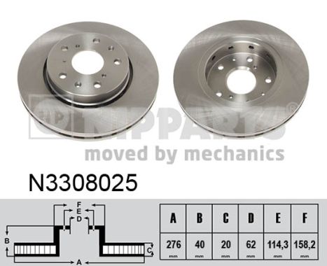 Disc frana N3308025 NIPPARTS