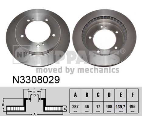 Disc frana N3308029 NIPPARTS