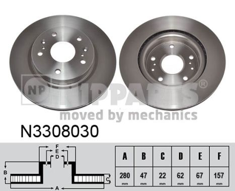 Disc frana N3308030 NIPPARTS