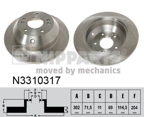 Disc frana N3310317 NIPPARTS