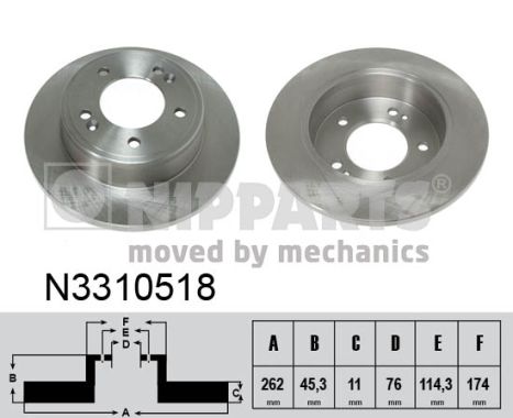 Disc frana N3310518 NIPPARTS