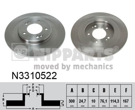 Disc frana N3310522 NIPPARTS