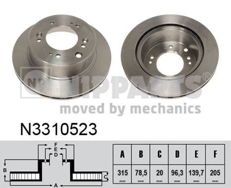 Disc frana N3310523 NIPPARTS