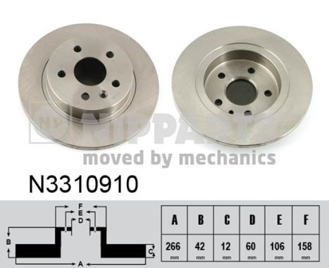 Disc frana N3310910 NIPPARTS