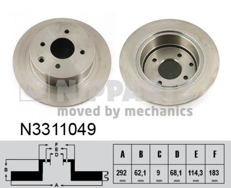 Disc frana N3311049 NIPPARTS