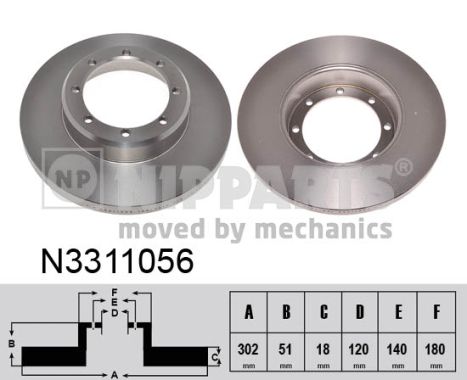 Disc frana N3311056 NIPPARTS