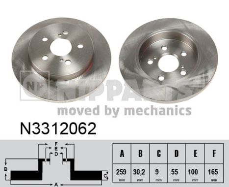 Disc frana N3312062 NIPPARTS