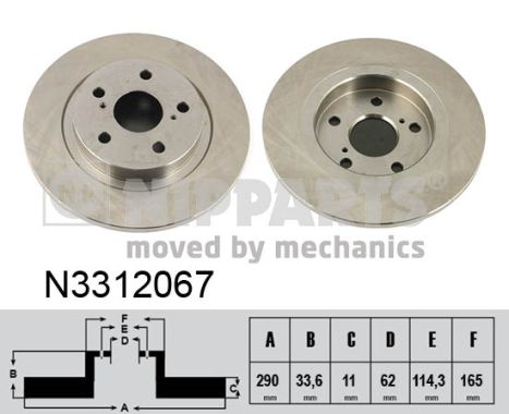 Disc frana N3312067 NIPPARTS