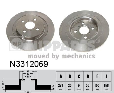 Disc frana N3312069 NIPPARTS