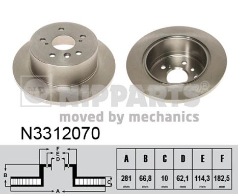 Disc frana N3312070 NIPPARTS