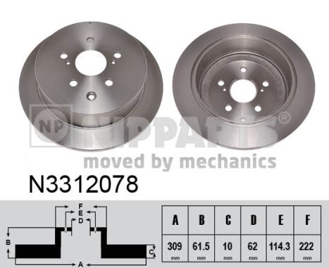 Disc frana N3312078 NIPPARTS