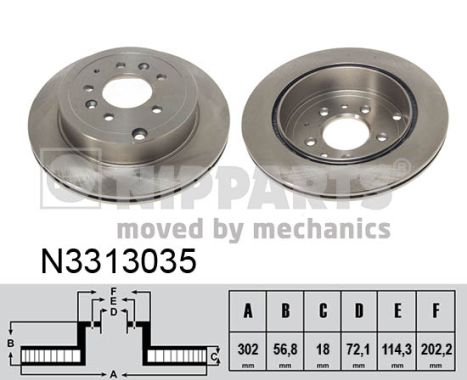 Disc frana N3313035 NIPPARTS