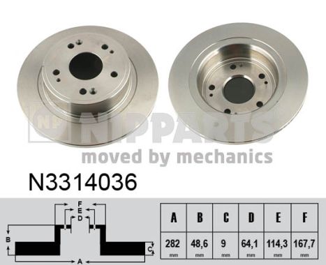 Disc frana N3314036 NIPPARTS