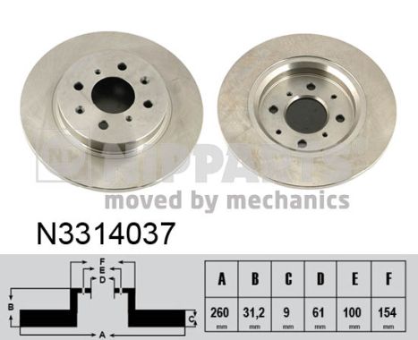 Disc frana N3314037 NIPPARTS