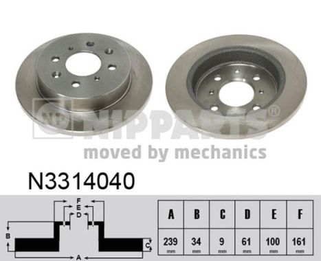 Disc frana N3314040 NIPPARTS