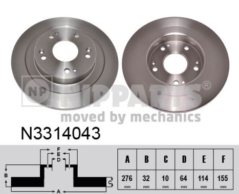 Disc frana N3314043 NIPPARTS