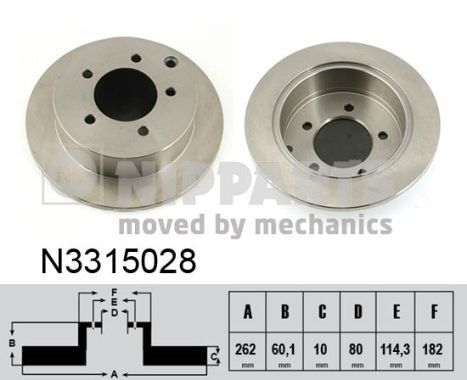 Disc frana N3315028 NIPPARTS