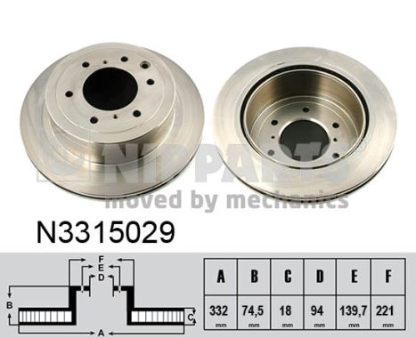 Disc frana N3315029 NIPPARTS